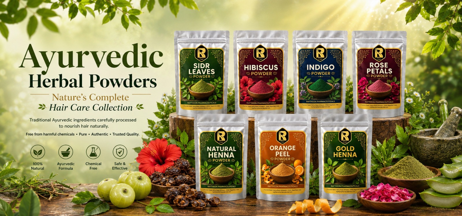 Ayurvedic Herbal Powders — Hair Care Collection